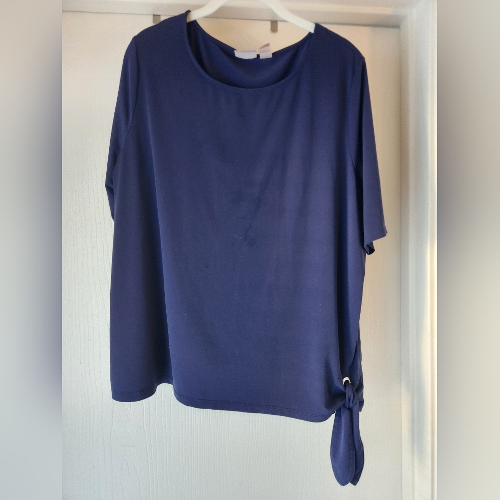Chico's Navy Blue Top / Shirt Size 3